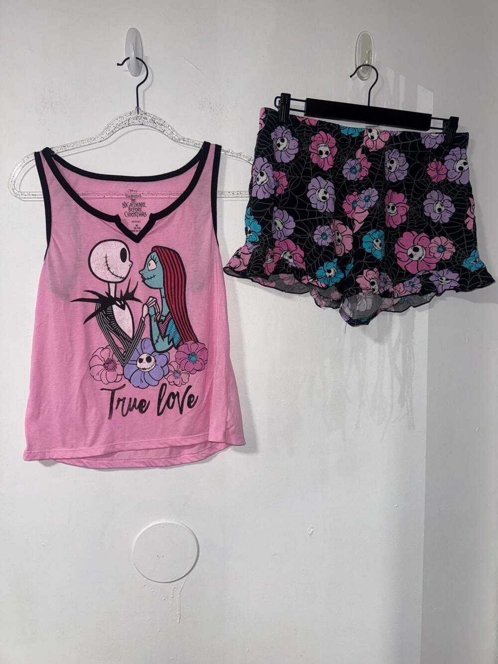 Tim Burton's The Nightmare Before Christmas True Love Tank Top and Shorts Pajama